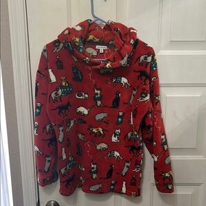 Vera Bradley Red Holiday Cat Fleece
